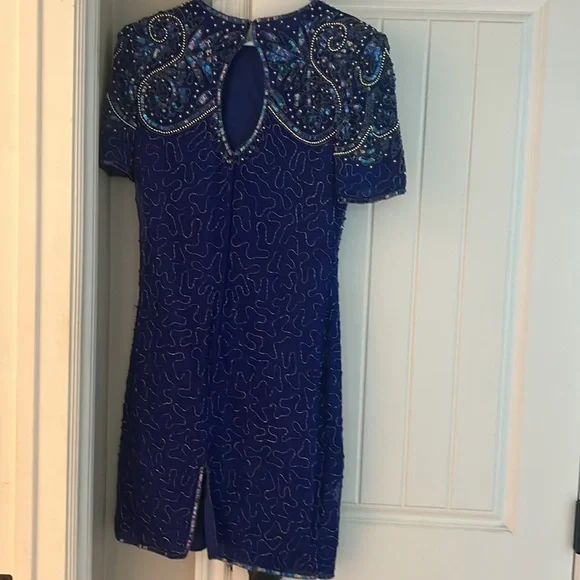 Golden Girls-2 Vintage Stenay Silk Sequence Ritzy Dresses Silk Cocktail attire - Picture 14 of 16